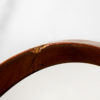 Italian Oval Teak Mirror, 1960s