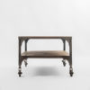 Industrial Iron Coffee Table with Wheels, 1950s