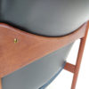 Danish armchair with stool, teak wood, original very good condition, 60s