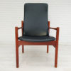 Danish armchair with stool, teak wood, original very good condition, 60s