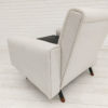 Danish armchair, 70s, completely reupholstered, KVADRAT wool, leather