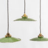 Small French Green Ceiling Lamp, 1950s