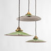 Small French Green Ceiling Lamp, 1950s