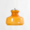 Orange Opaline Glass Ceiling Lamp, 1960s