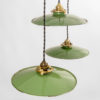 Small French Green Ceiling Lamp, 1950s