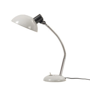 French Grey Metal Table Lamp, 1950s