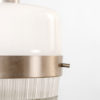 Italian Glass and Steel Ceiling Lamp, 1950s Italian Glass and Steel Ceiling Lamp, 1950s