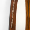 Italian Oval Teak Mirror, 1960s