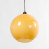 Yellow Opaline Glass Ceiling Lamp, 1960s
