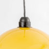 Yellow Opaline Glass Ceiling Lamp, 1960s