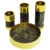 Norwegian Candleholder set of three by Saulo- Sulitjelma 1970s