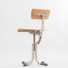 Wood and Metal Atelier Stool, 1950s