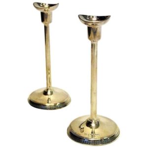 Silver candleholder pair by Ainar Axelsson for GAB Sweden 1967