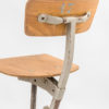 Wood and Metal Atelier Stool, 1950s