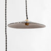 Small French Black Ceiling Lamp, 1950s