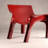 Pair of Red Vicario Lounge Chairs Design by Vico Magistretti Made by Artemide