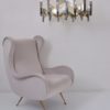 Sciolari chandelier `Chevron` large 21 lights brass & chrome, 1970`s, Italian