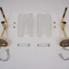 Orrefors wall lights Carl Fagerlund, a pair, glass & brass, 1960`s ca, Sweden