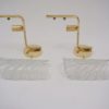Orrefors wall lights Carl Fagerlund, a pair, glass & brass, 1960`s ca, Sweden