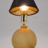 Art Deco glass table lamp geometric swirling pattern in high relief, 1930`s ca, French Art Deco glass table lamp geometric swirling pattern in high relief, 1930`s ca, French