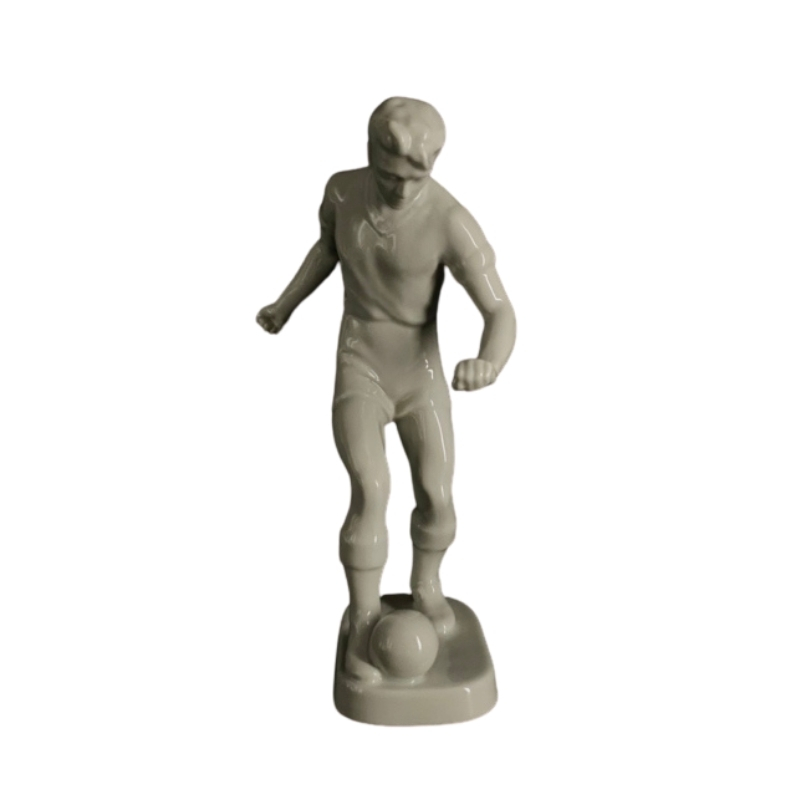 Hollóháza – Antique Football player porcelain figure, circa 1940