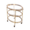 Maison Jansen Paris Golden Drinks trolley three layers 1950 Maison Jansen Paris Golden Drinks trolley three layers 1950