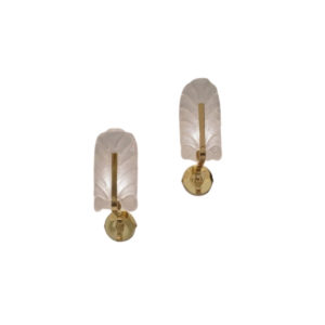 Orrefors wall lights Carl Fagerlund, a pair, glass & brass, 1960`s ca, Sweden