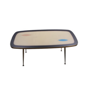 Vintage coffee table from the 60s with glass top