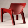 Pair of Red Vicario Lounge Chairs Design by Vico Magistretti Made by Artemide