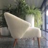 Rare Danish Mid-Century Armchair in Lambswool
