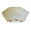Pair of Wall sconces frosted glass with brass design by Stilnovo