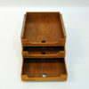 Scandinavian vintage oak Desk archives set from the 1940s
