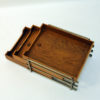Scandinavian vintage oak Desk archives set from the 1940s