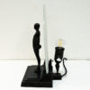 Art Deco Lady table lamp with frosted glass by Zenith, Germany 1930-40s Art Deco Lady table lamp with frosted glass by Zenith, Germany 1930-40s