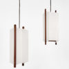 Italian Teak Ceiling Lamps from Alfaplex, Milan, 1960s, Set of 2