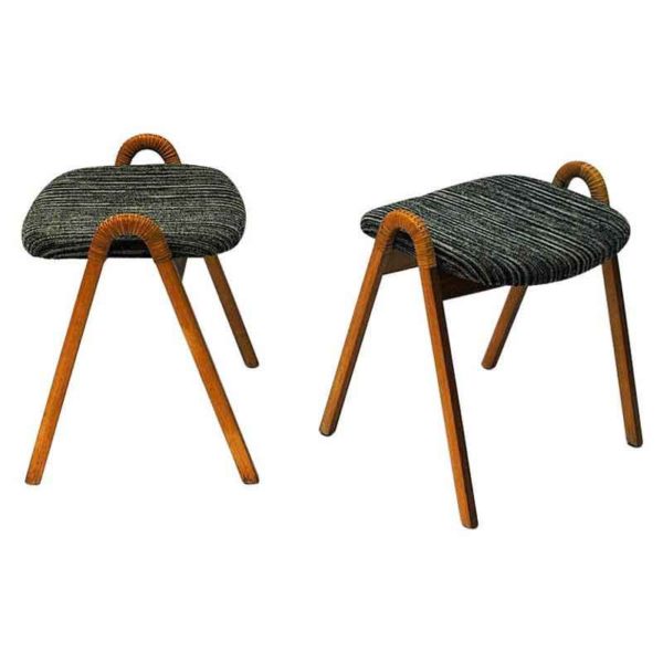 Midcentury stools by Møre Lenestolfabrikk 1950s, Norway - 2 pcs Midcentury stools by Møre Lenestolfabrikk 1950s, Norway - 2 pcs