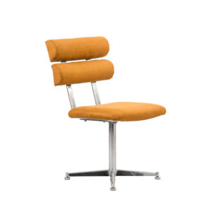 Desk Chair in Chromed Steel & Alcantara, 1970s