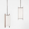 Italian Teak Ceiling Lamps from Alfaplex, Milan, 1960s, Set of 2
