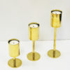 Scandinavian Classic and beautiful Brass Candleholder set 1970s Scandinavian Classic and beautiful Brass Candleholder set 1970s