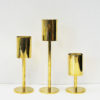 Scandinavian Classic and beautiful Brass Candleholder set 1970s Scandinavian Classic and beautiful Brass Candleholder set 1970s