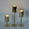 Scandinavian Classic and beautiful Brass Candleholder set 1970s Scandinavian Classic and beautiful Brass Candleholder set 1970s
