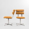 Desk Chair in Chromed Steel & Alcantara, 1970s