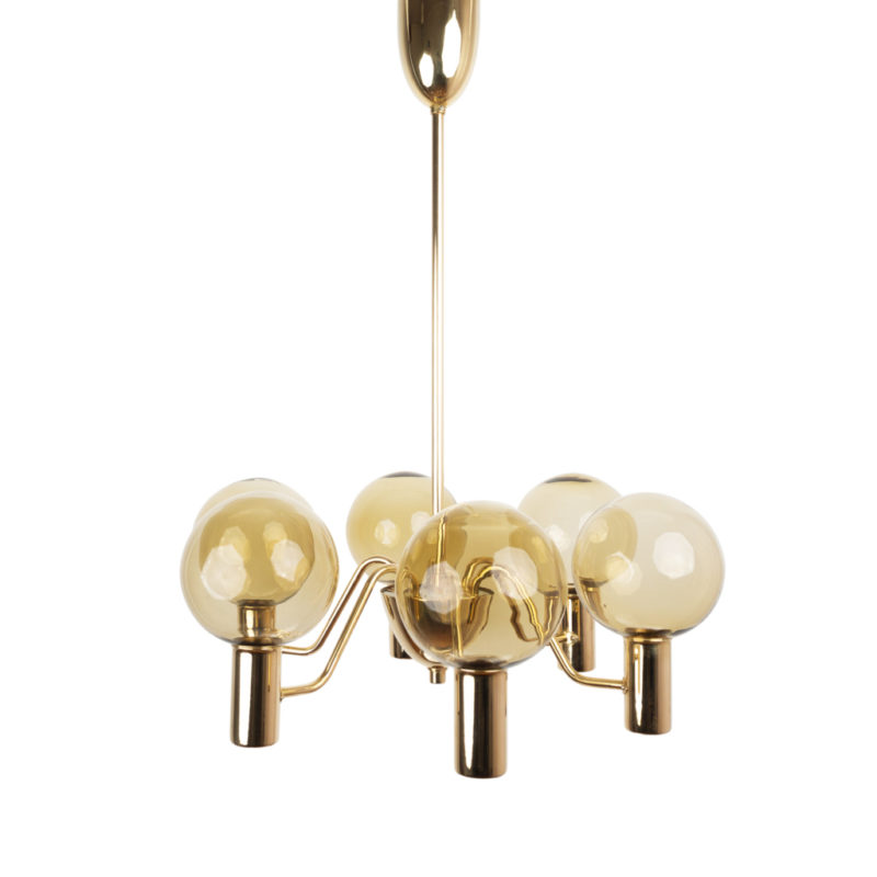 Swedish Patricia T372/6 Chandelier by Hans-Agne Jakobsson, AB Markaryd, 1950s