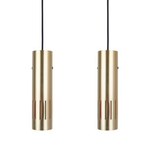Pair of modern lamps Trombone by Jo Hammerborg, Fog & Morup, 1960