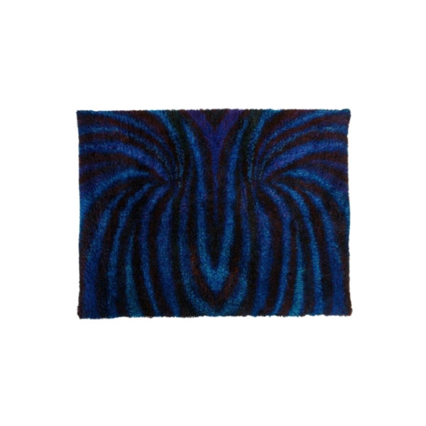 Scandinavian 20th century modern rya rug by Ritva Puotila. 176 X 136 cm (69.29 X 53.54 in)