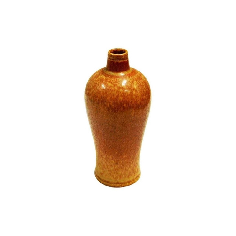 Vintage goldenbrown Ceramic Vase 1950s by Gunnar Nylund, Rörstrand-Sweden