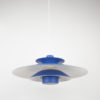 Danish vintage pendant lamp Donau by Kurt Wiborg, Jeka, 1980s