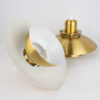 Vintage Golden Ceiling Lamps by Kurt Wiborg for Jeka Metaltryk, Set of 2