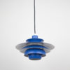 Danish vintage pendant lamp Alexia by Kurt Wiborg, Jeka, Denmark, 1980s