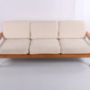 Scandinavian 3-seater sofa and armchair white Creme 1960 Scandinavian 3-seater sofa and armchair white Creme 1960